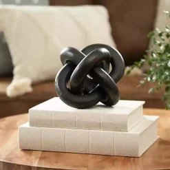 Statues & Figurines>Kirklands Home Distressed Wooden Knot Black