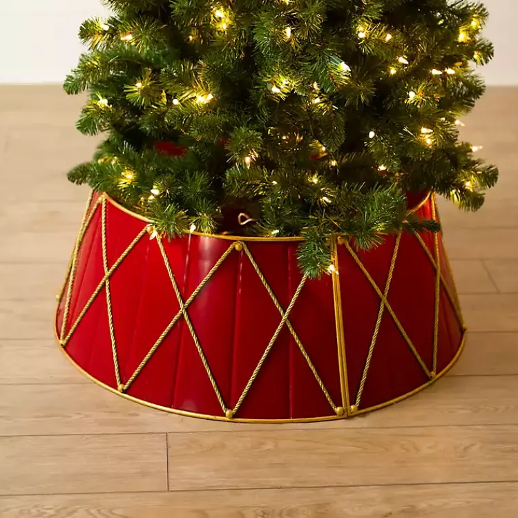 Christmas Tree Skirts & Collars>Kirklands Home Drum Christmas Tree Collar, 28 in.