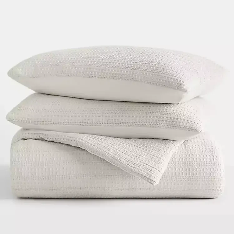 Kirklands Home Dune Waffle Ultra-Soft 3-pc. Twin Comforter Set Ivory