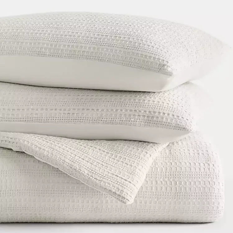 Kirklands Home Dune Waffle Ultra-Soft 3-pc. Twin Comforter Set Ivory