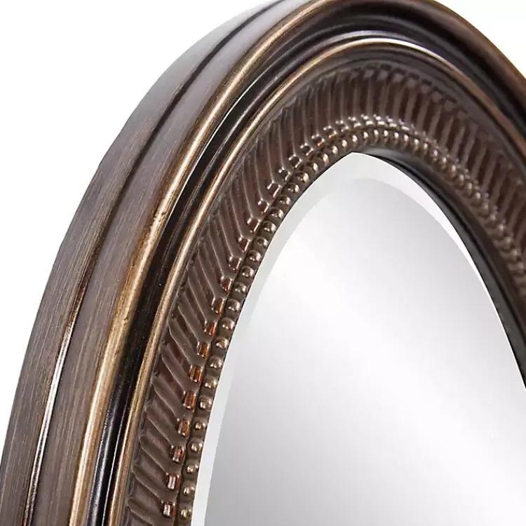 Kirklands Home Ethan Bronze Ribbed Oval Wall Mirror Hot