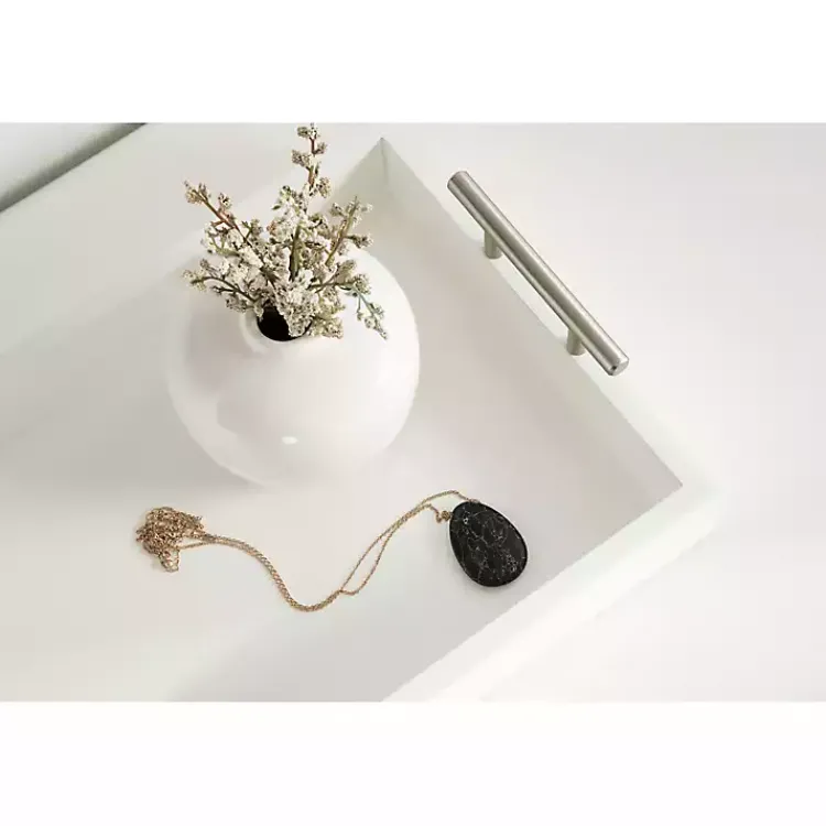 Decorative Trays>Kirklands Home Evelyn Narrow Decorative Tray White