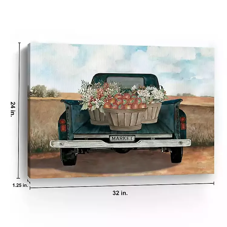 Fall>Kirklands Home Fall Market Truck Canvas Art Print, 32x24 in. Multi