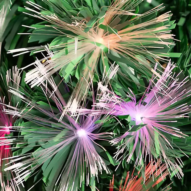 Christmas Arrangements & Garland>Kirklands Home Fiber Optic Color Changing Christmas Garland Green