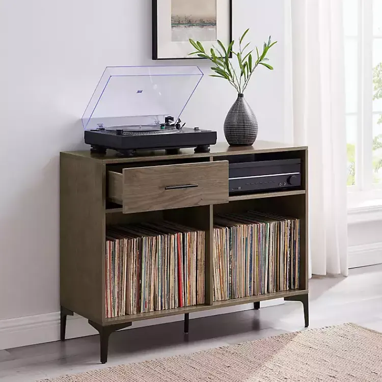 Kirklands Home Finn Record Storage Media Cabinet Brown Best