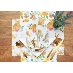 Easter Decorations>Kirklands Home Floral Bunnies Napkins, Set of 6