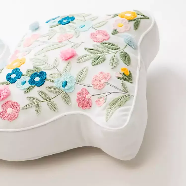 Easter Decorations>Kirklands Home Floral Bunny Shaped Pillow Multi