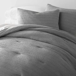 Kirklands Home Fog Waffle Ultra-Soft 3-pc. Queen Comforter Set Gray Sale