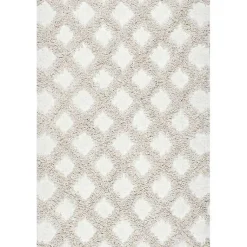Kirklands Home Francis Shaggy Diamond Trellis Area Rug, 5x8 Online