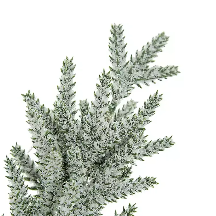 Christmas Arrangements & Garland>Kirklands Home Frosty Potted Angel Pine Tree Green