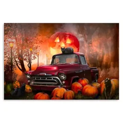 Halloween>Kirklands Home Full Moon Jack O Lantern Canvas Art Print, 32x48