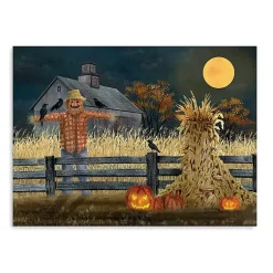 Halloween>Kirklands Home Full Moon Scarecrow Canvas Art Print, 18x24