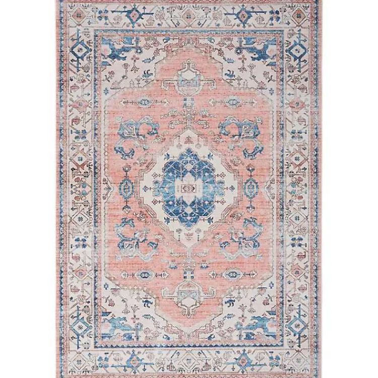 Kirklands Home Fulton Coral Medallion Area Rug, 5x7 Pink Best