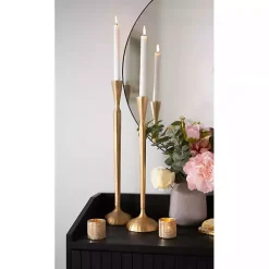 Candle Holders>Kirklands Home Metal Taper Candle Holder, 18 in. Gold