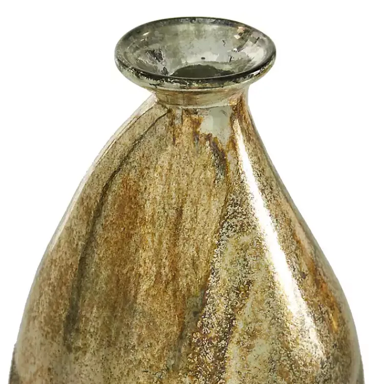 Vases>Kirklands Home en Rustic Blown Glass Bulb Vases, Set of 2 Gold
