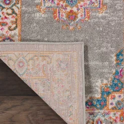 Kirklands Home Gray & Pink Central Motif Botanical Area Rug, 5x7 Online