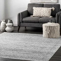 Kirklands Home Gray Abstract Pattern Washable Area Rug, 3x5 Best