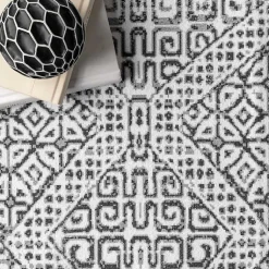 Kirklands Home Gray Abstract Pattern Washable Area Rug, 3x5 Best