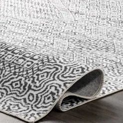 Kirklands Home Gray Abstract Pattern Washable Area Rug, 3x5 Best