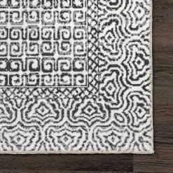 Kirklands Home Gray Abstract Pattern Washable Area Rug, 3x5 Best
