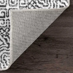 Kirklands Home Gray Abstract Pattern Washable Area Rug, 4x6 Clearance