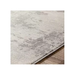 Kirklands Home Gray Abstract Woven Area Rug, 6x9 New