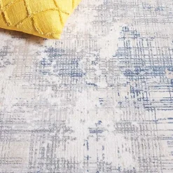 Kirklands Home Gray and Blue Whisper Abstract Area Rug, 8x10 New