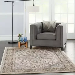 Kirklands Home and Ivory Nadia Medallion Area Rug, 4x6 Gray Online