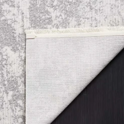 Kirklands Home Gray and Ivory Whisper Abstract Area Rug, 6x6 Online