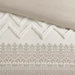 Kirklands Home Gray and White 3-pc. California King Duvet Set