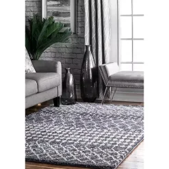 Kirklands Home Barbara Moroccan Area Rug, 5x8 Gray New