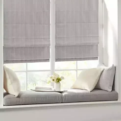 Kirklands Home Basketweave Cordless Roman Shade, 33 in. Gray Discount