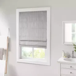 Kirklands Home Basketweave Cordless Roman Shade, 35 in. Gray Discount