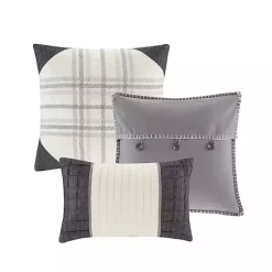 Kirklands Home Gray Buffalo Herringbone Queen 7-pc. Comforter Set Hot