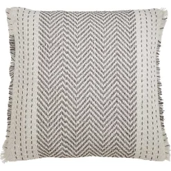 Pillows>Kirklands Home Gray Chevron Long Stitch Square Throw Pillow