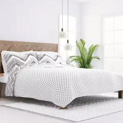 Kirklands Home Gray Chevron Reversible 3-pc. King Quilt Set Sale