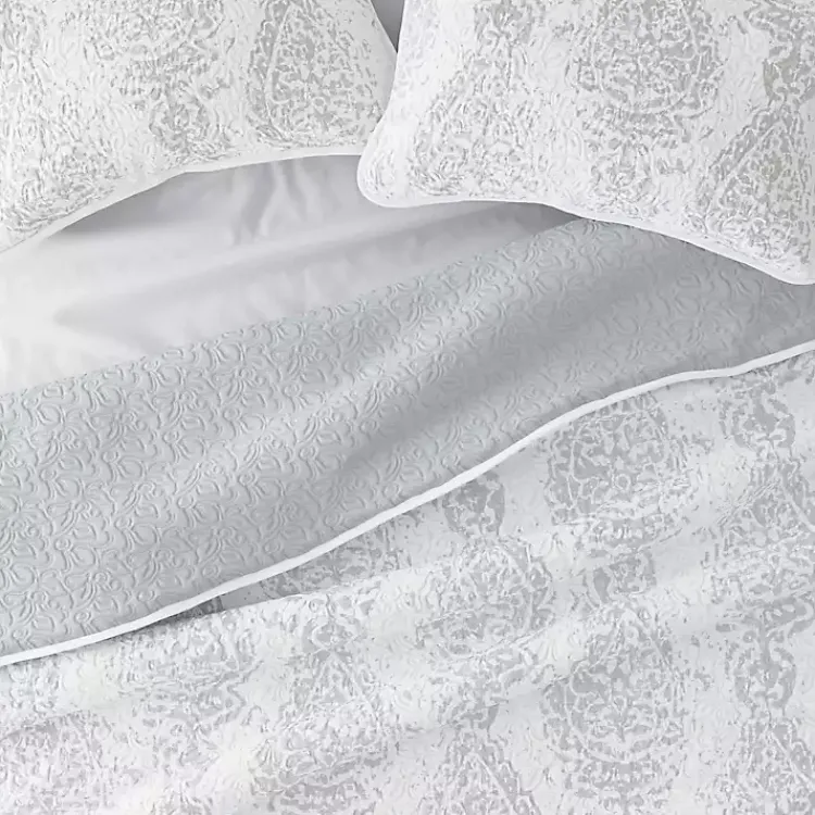 Kirklands Home Gray Damask Reversible 2-pc. Twin Quilt Set Online