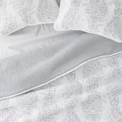 Kirklands Home Gray Damask Reversible 3-pc. King Quilt Set Discount