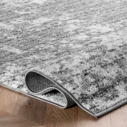 Kirklands Home Gray Distressed Power Loomed Area Rug, 12x15 Hot