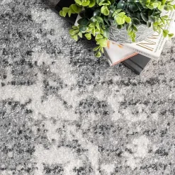 Kirklands Home Gray Distressed Power Loomed Area Rug, 12x15 Hot