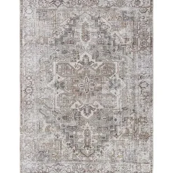 Kirklands Home Faded Embrace Washable Area Rug, 8x12 Gray Outlet