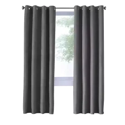 Kirklands Home Faux Suede Blackout Curtain Panel, 108 in. Gray Discount