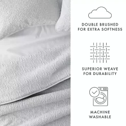 Kirklands Home Floral Stitch 3-pc. Queen Quilt Set Gray Discount