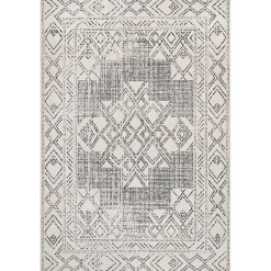 Kirklands Home Gray Geometric Medallion Washable Area Rug, 5x8 Best