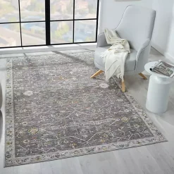 Kirklands Home Gray Ivory Accent Rug, 2x3 Outlet