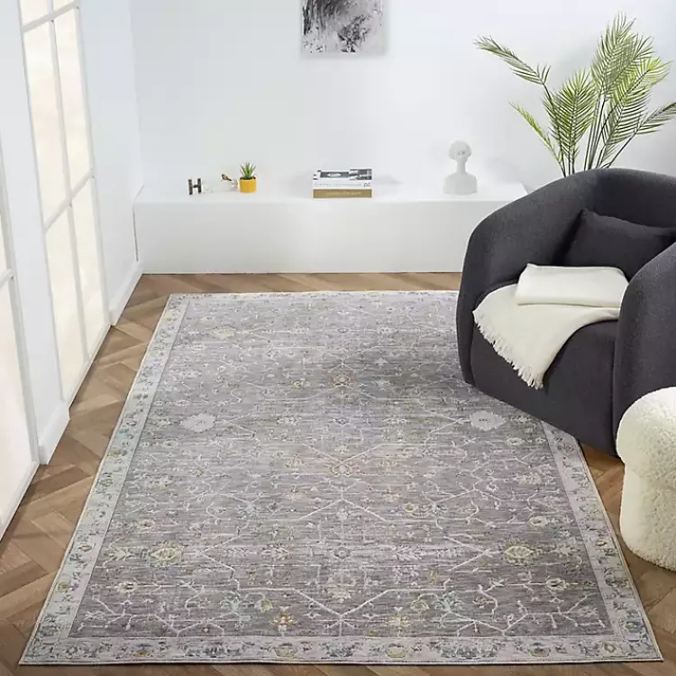 Kirklands Home Gray Ivory Area Rug, 5x8 Sale