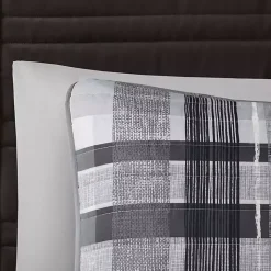 Kirklands Home Jax Plaid 5-pc. Full/Queen Comforter Set Gray New