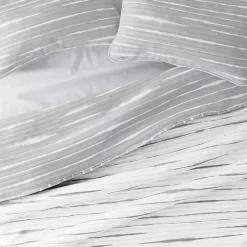 Kirklands Home Gray Linear Reversible 2-pc. Twin Quilt Set Best