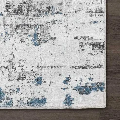 Kirklands Home Gray Modern Abstract Washable Area Rug, 3x5 Outlet