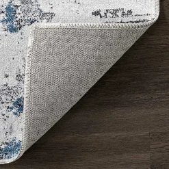 Kirklands Home Gray Modern Abstract Washable Area Rug, 5x8 Hot